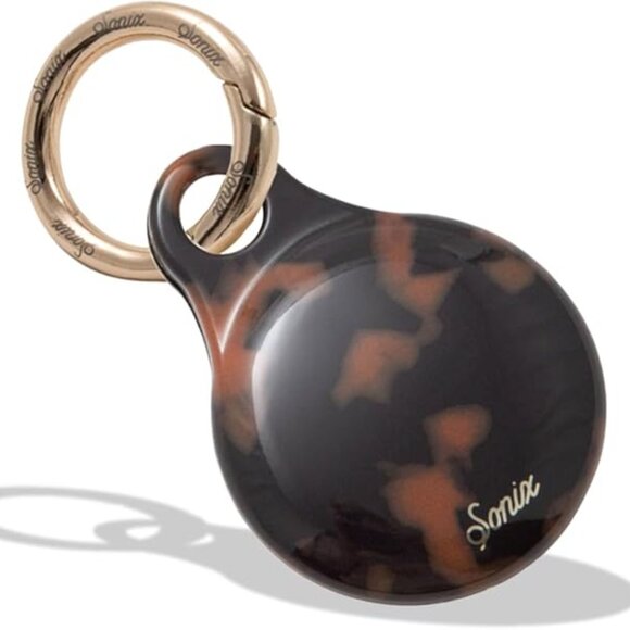 Sonix Case for Apple AirTags with Gold Carabiner Keychain Brown Tort Set of 2 - Picture 3 of 3